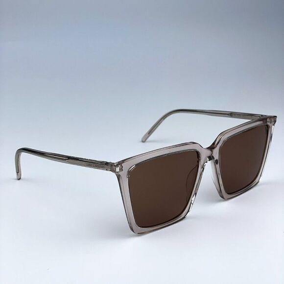 SALE! NEW Saint Laurent SL474 003 Nude Brown Square Unisex Sunglasses main image 10